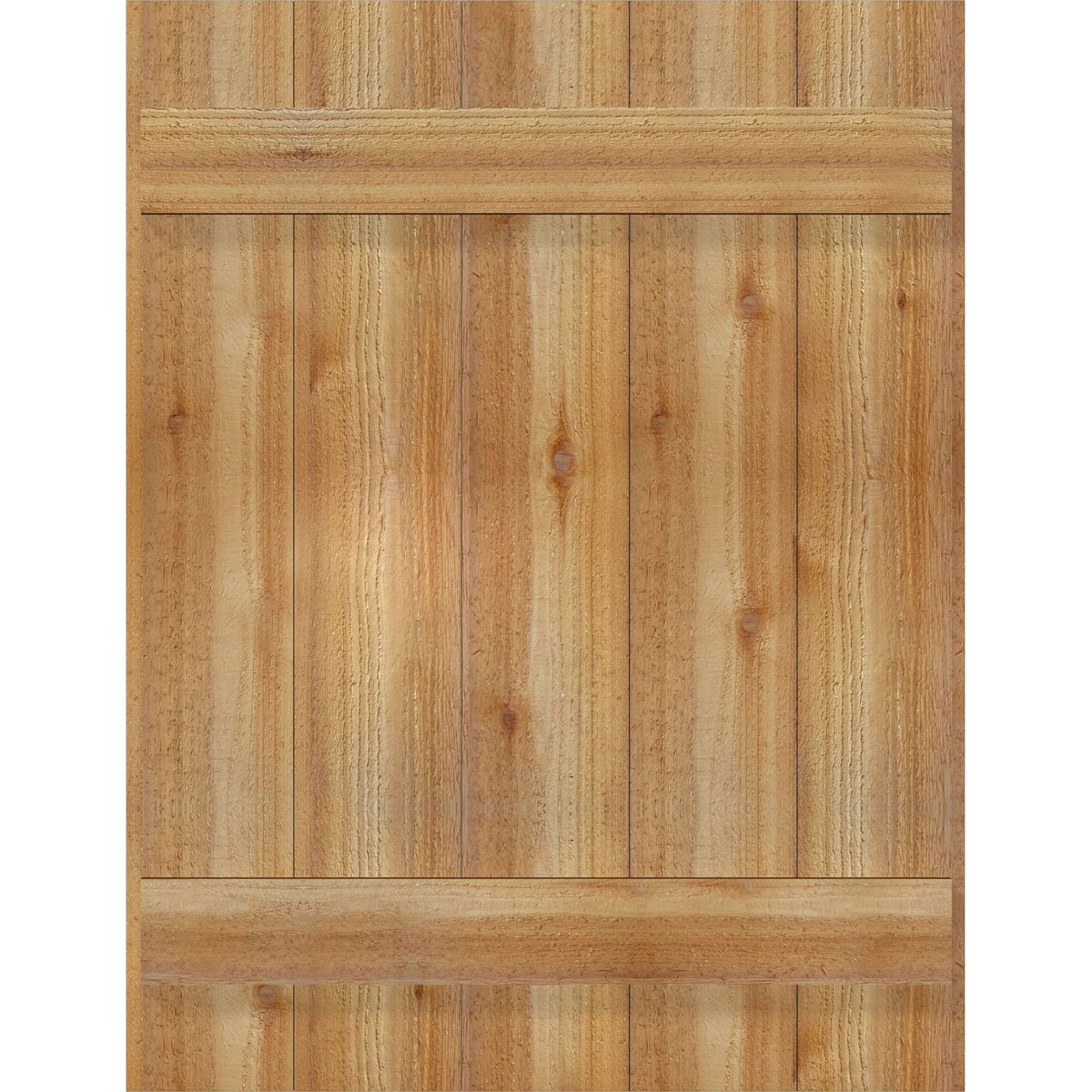 Ekena Millwork RBJ06S26X035RWR 26.875-in W x 35-in H Unfinished Paintable/Stainable Board and batten Wood Exterior Shutters ( 2 -Pack )