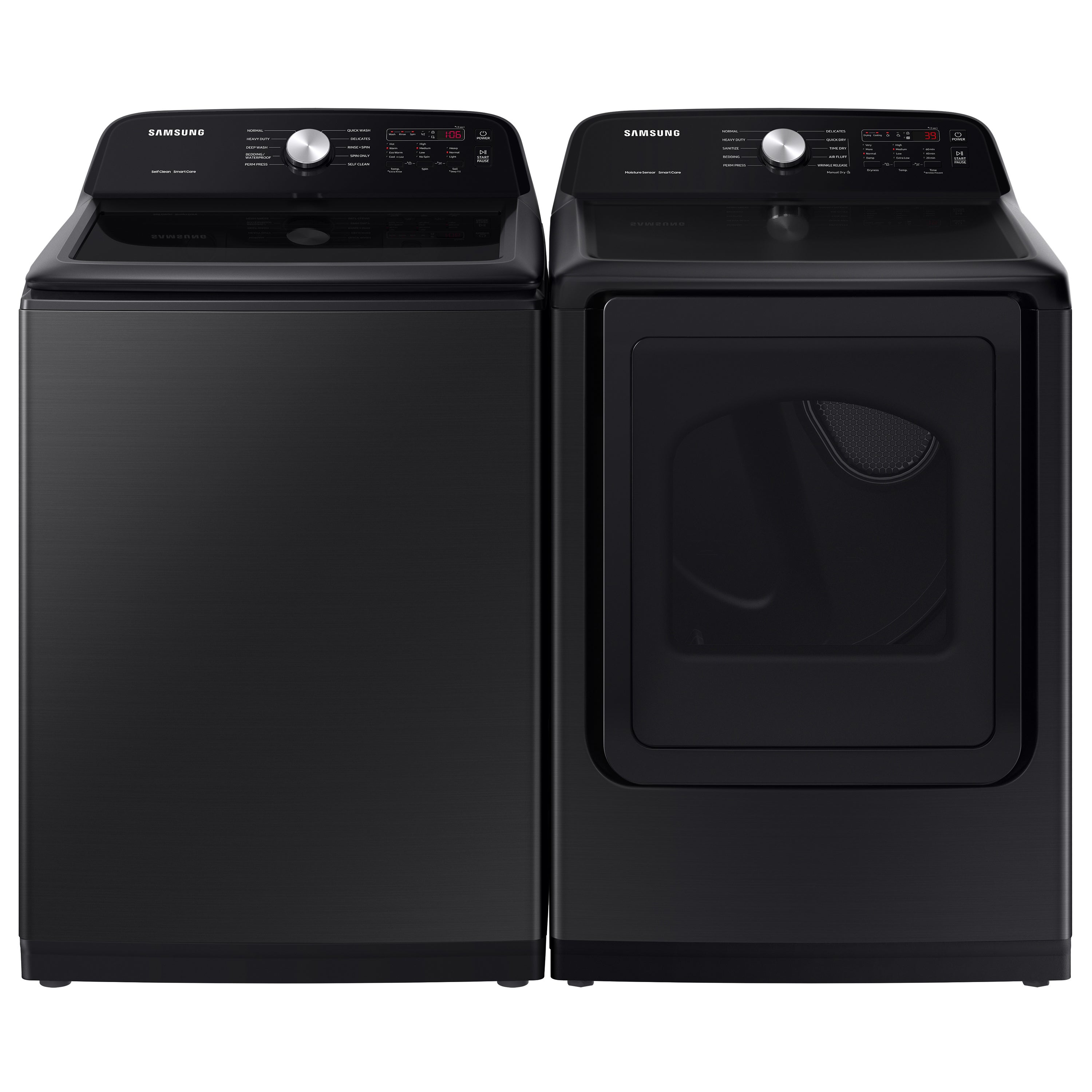 Samsung 4.9-cu ft High Efficiency Agitator Top-Load Washer (Brushed ...