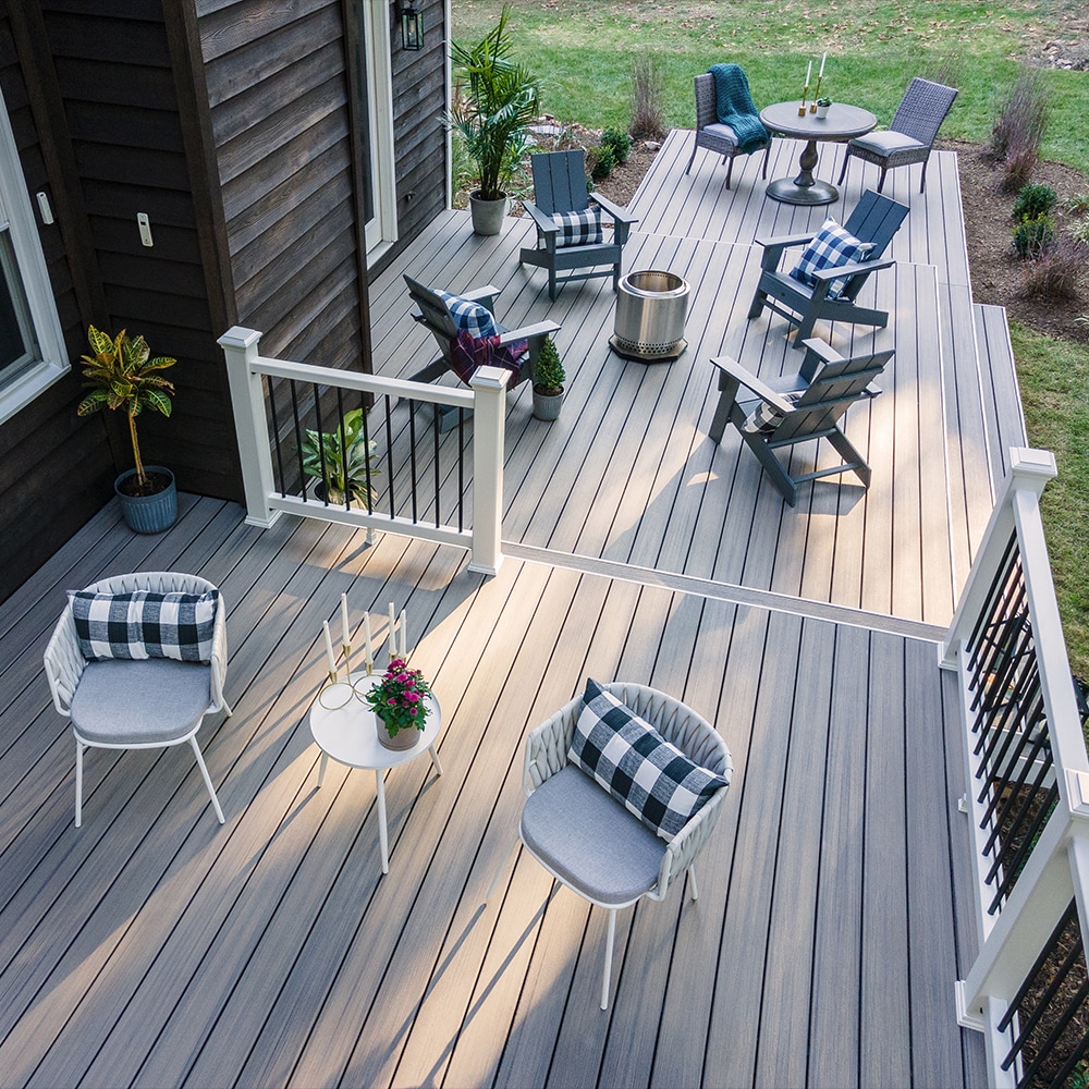 Trex Enhance Naturals 12 Ft Rocky Harbor Grooved Composite Deck Board In The Composite Deck 5385