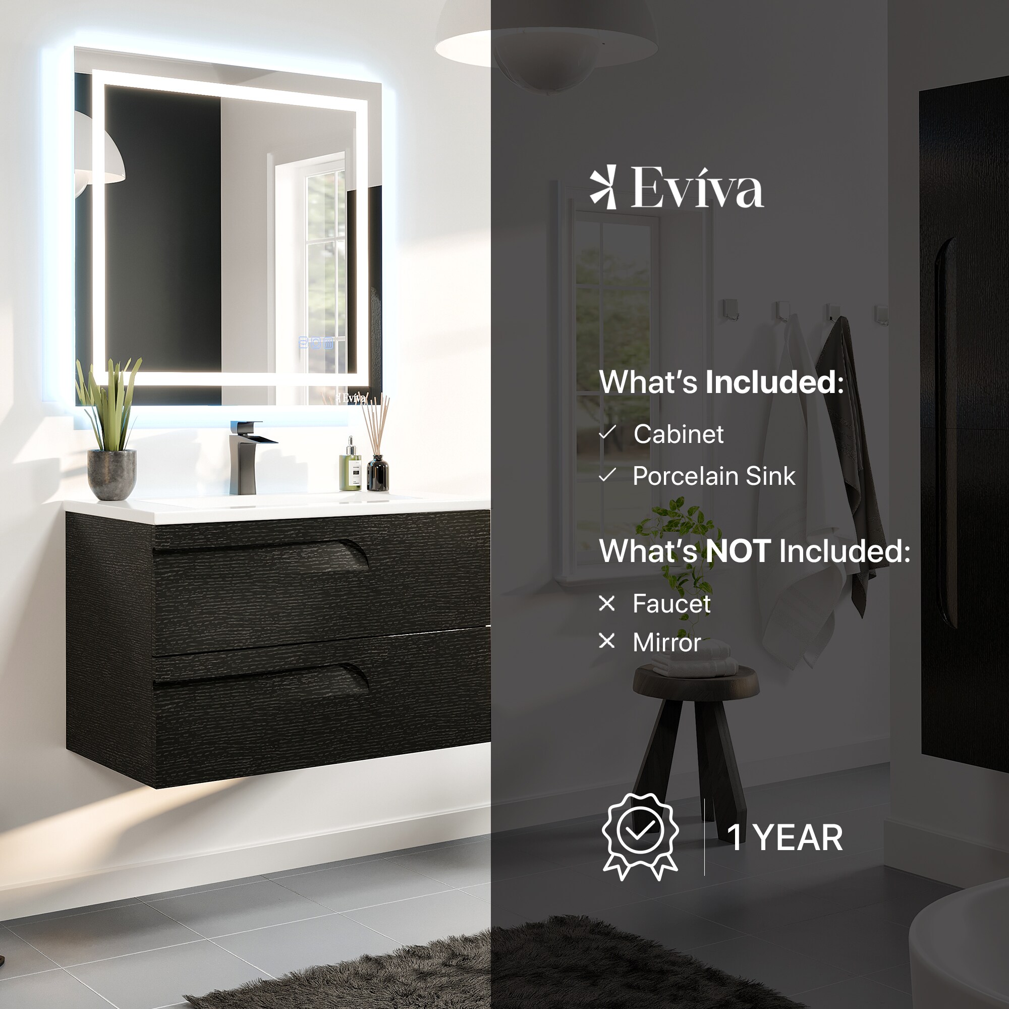 Eviva EVVN23-36BW-WM Bath-Vanity-Combo - View #7