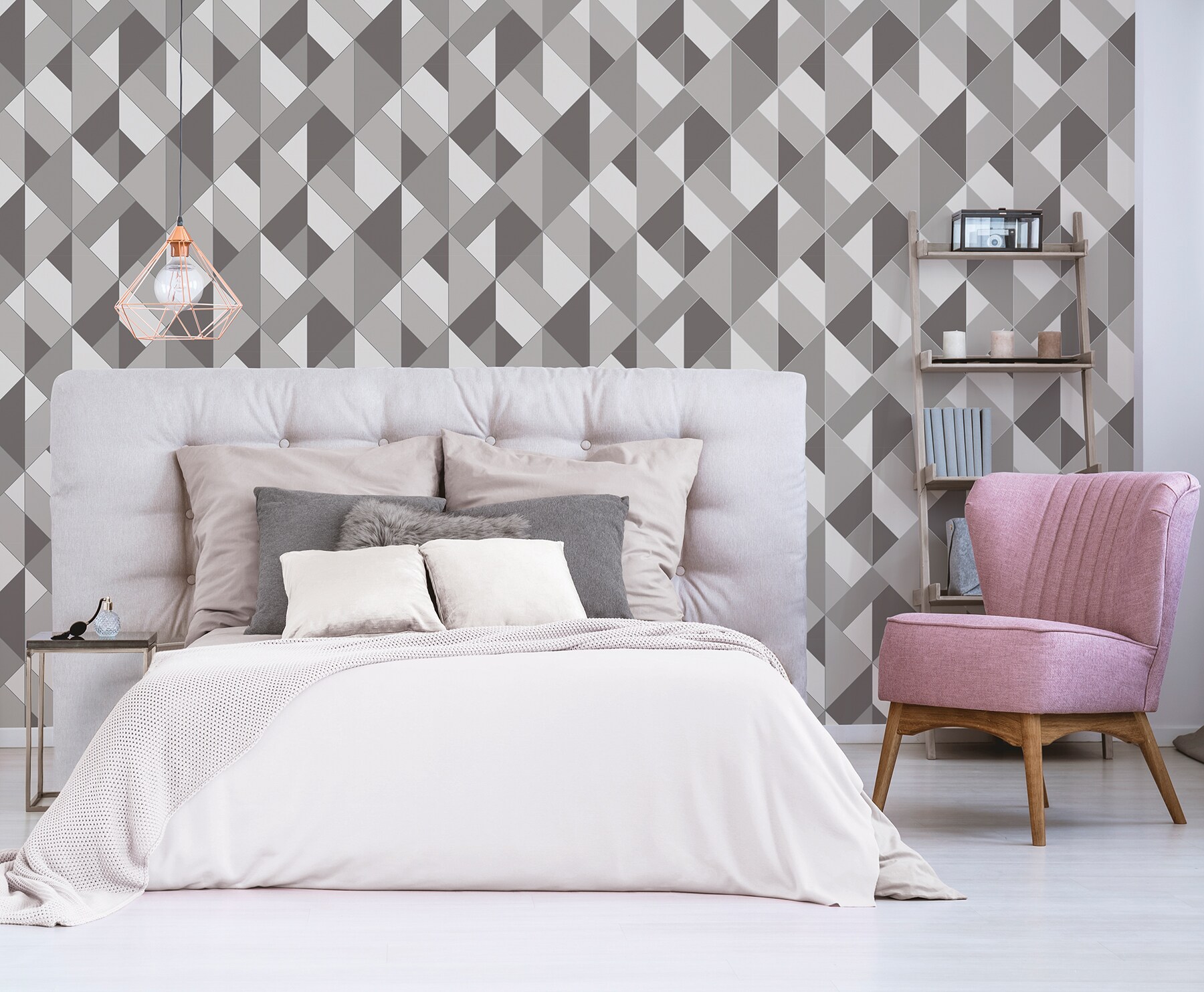 Brewster Urban Walls 56.4-sq ft Grey Non-woven Geometric Unpasted ...