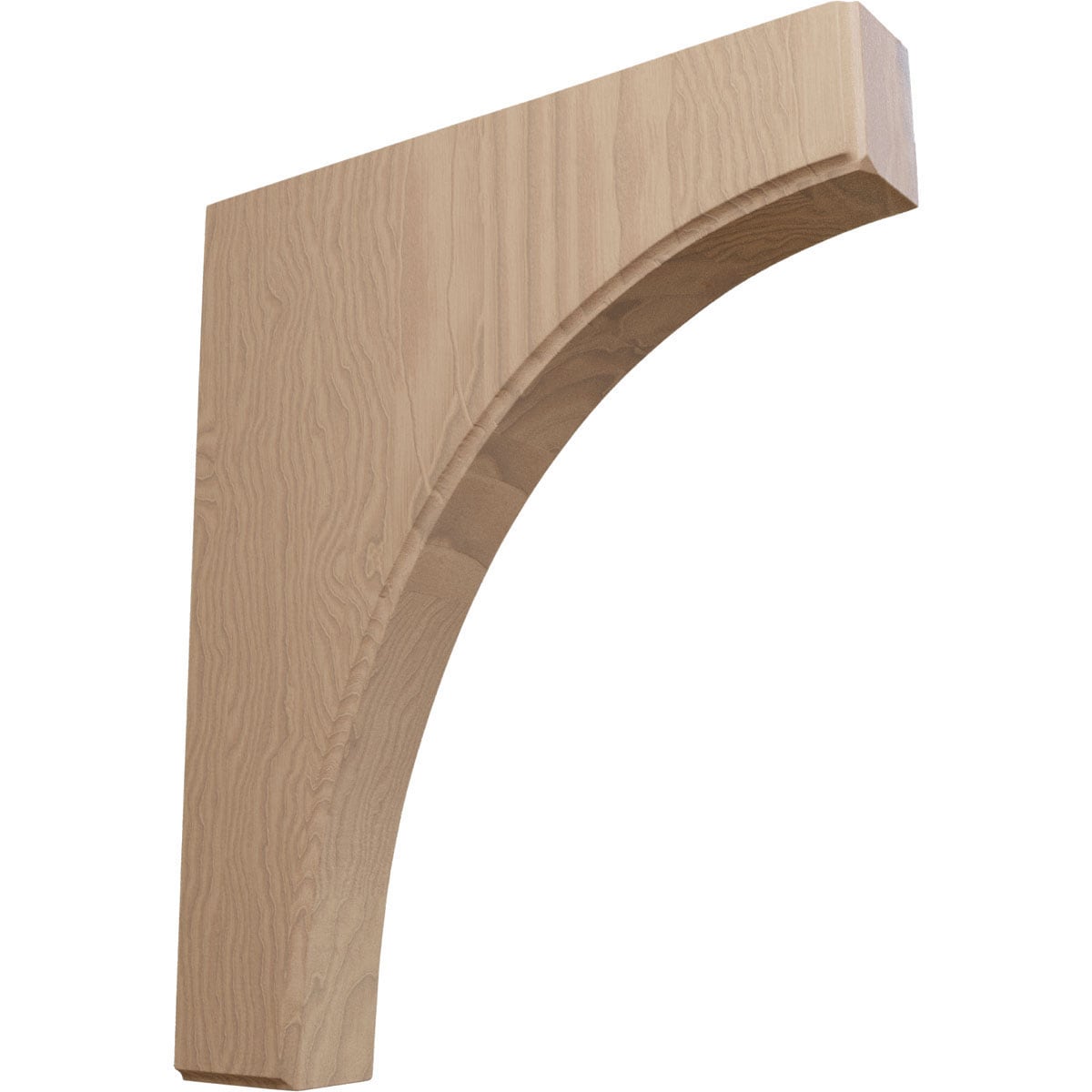 Ekena Millwork BKTW02X10X12CVGM Clarksville 1-3/4-in x 10-in x 12-in Mahogany Brown Wood Standard bracket