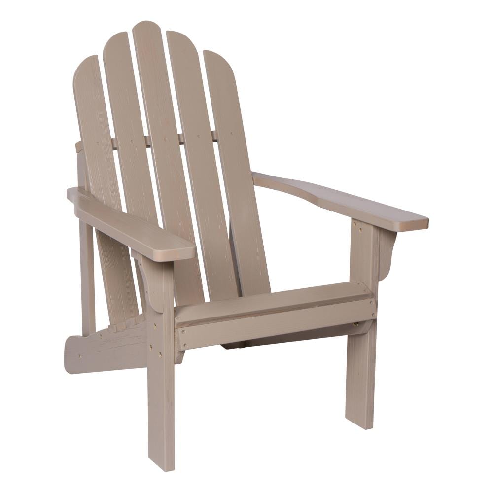 Shine Company Marina II Graystone Wood Frame Stationary Adirondack ...