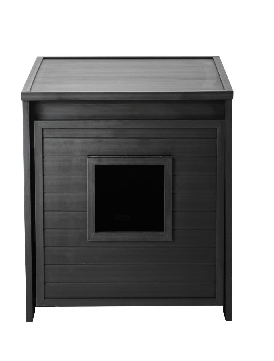 New Age Pet EHKFL35-02 Black Hooded Litter box concealment