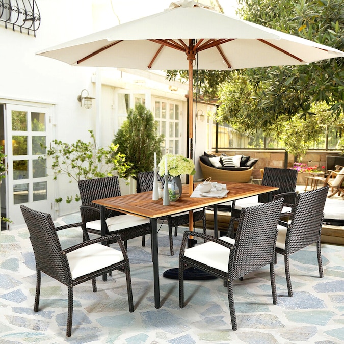 Patio Dining Sets At Com, Round Table With 6 Chairs Outdoor