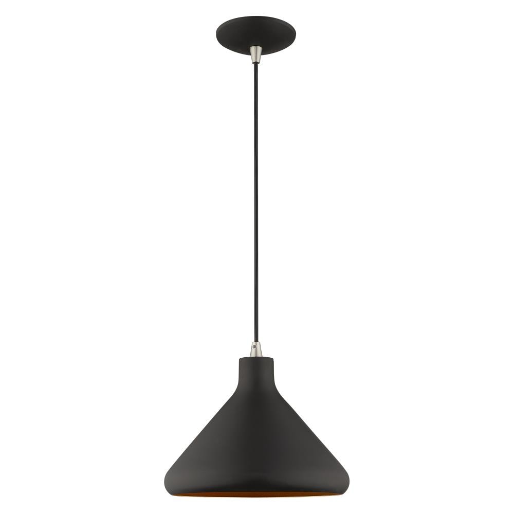 Livex Lighting Metal Shade Mini Pendants Black Modern/Contemporary Cone ...