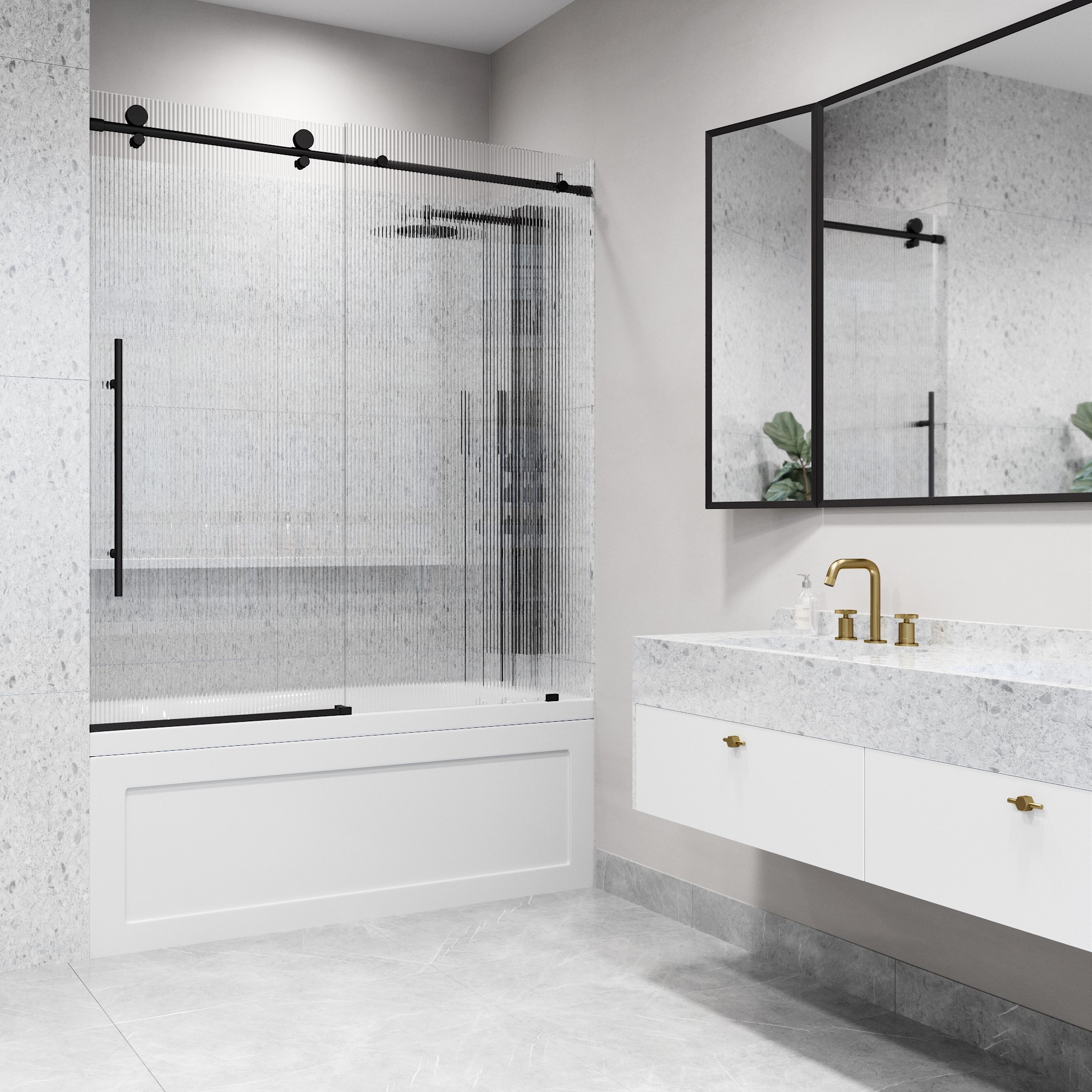 VIGO VG6021MBFL6066L Bathtub-Doors - View #7