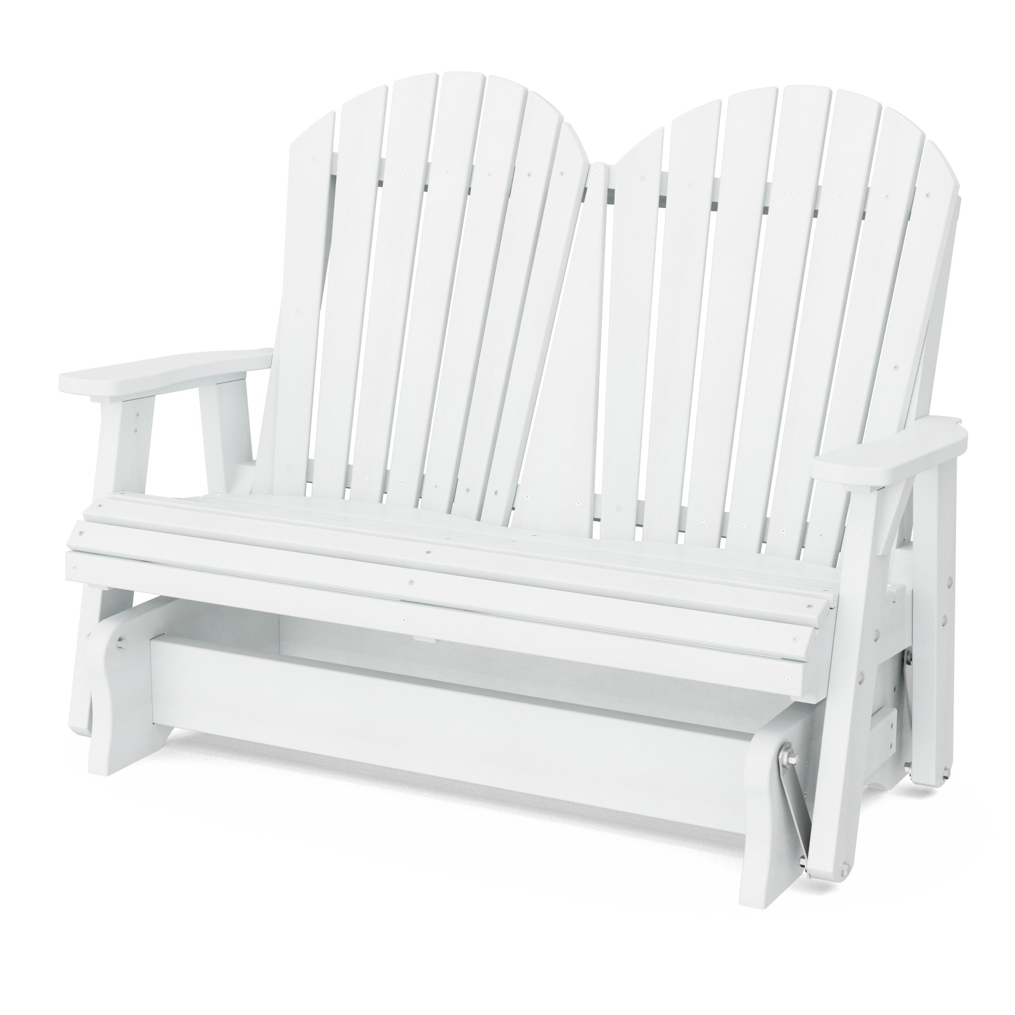 Wildridge LCC-104-BW Heritage 2 -person White HDPE Outdoor Glider