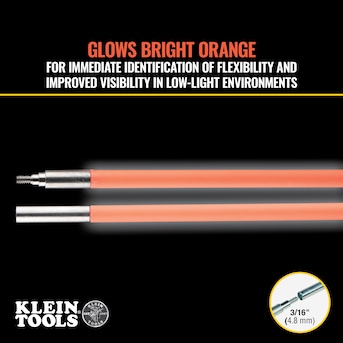 Klein Tools 10-ft Low-Flex Fiberglass Glow In The Dark Fish Rod Set in the Fish  Tape & Poles department at