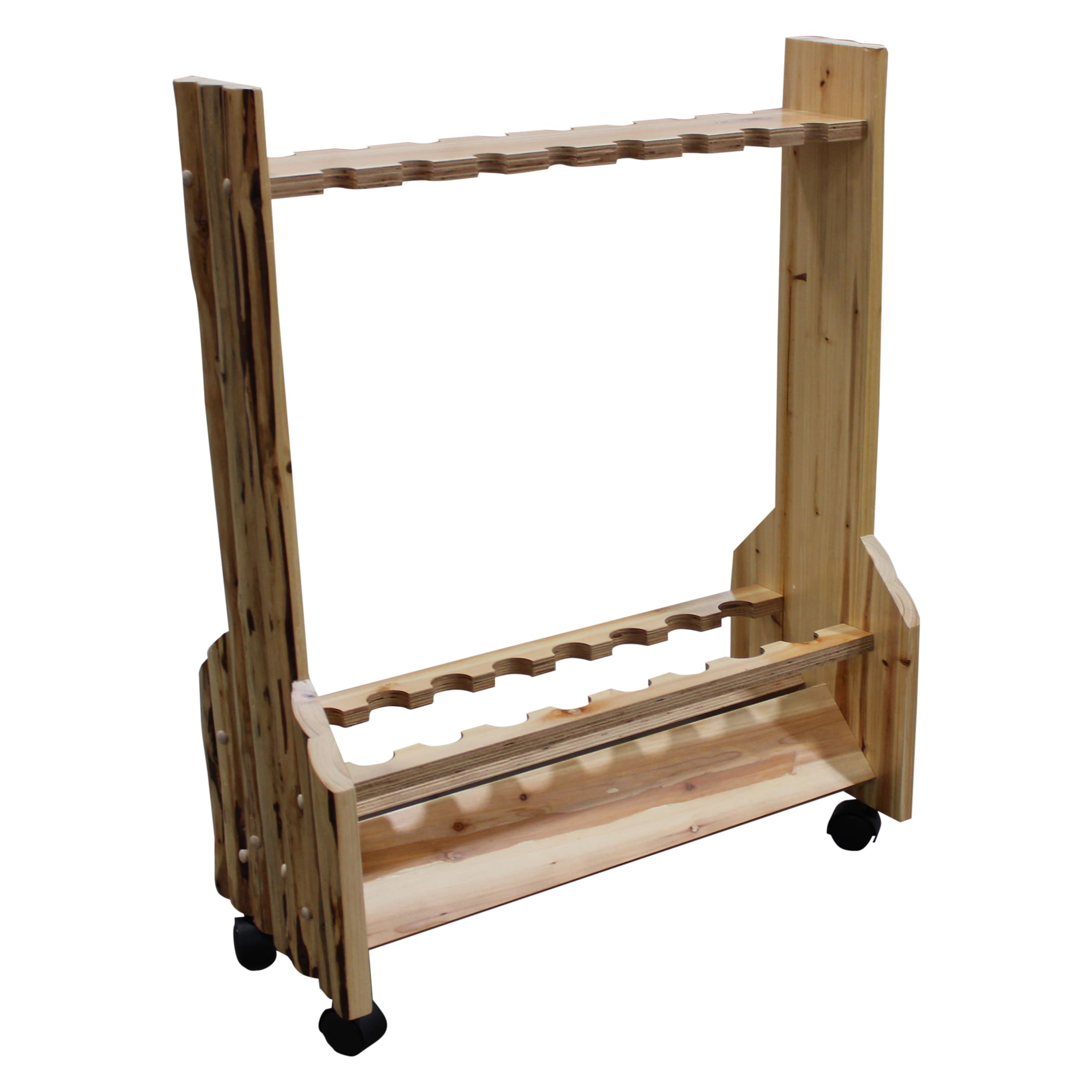 Rush Creek Creations 37-0026 Fishing Rod Floor Rack Fishing storage cabinet