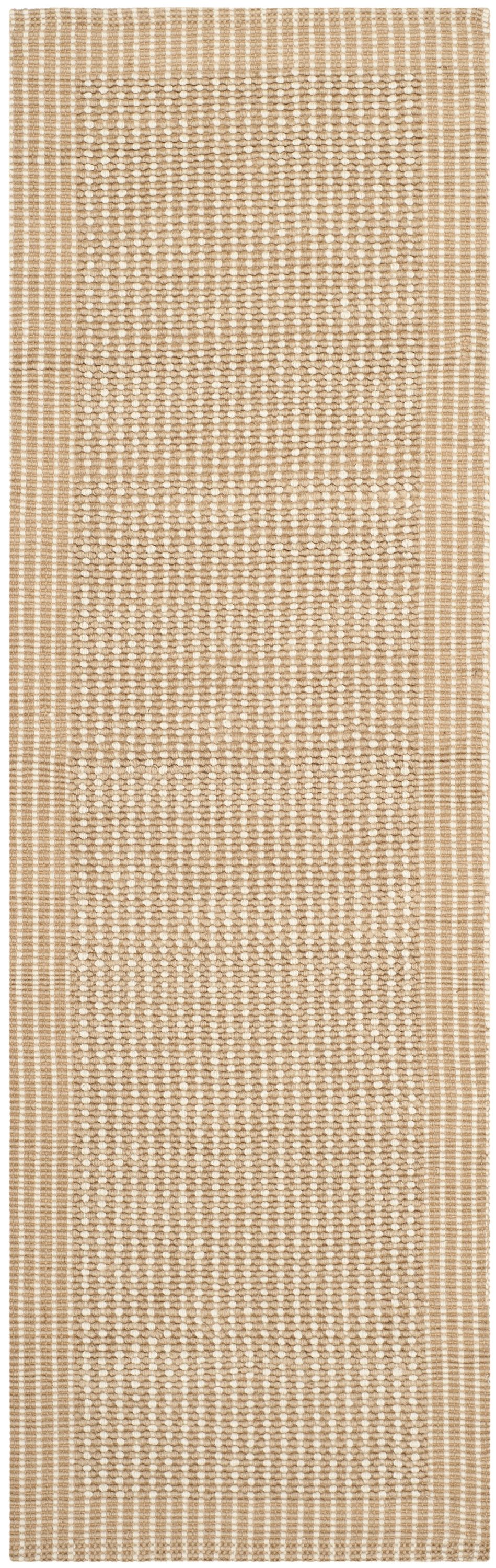 Safavieh NF449A-28 Natural Fiber Suffolk 3 X 8 (ft) Jute Ivory/Beige Indoor Border Coastal Runner Rug