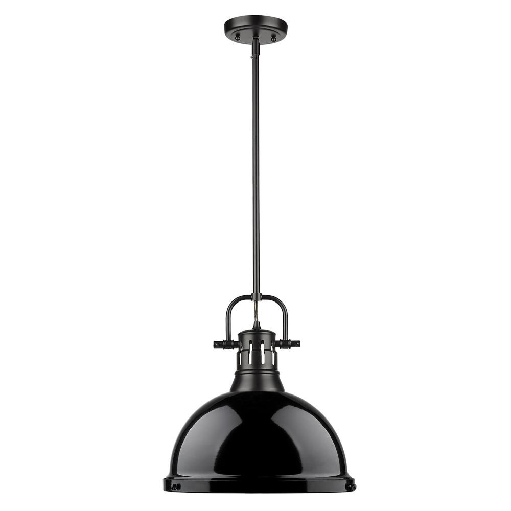 Golden Lighting Duncan Black Transitional Dome Pendant Light In The Pendant Lighting Department