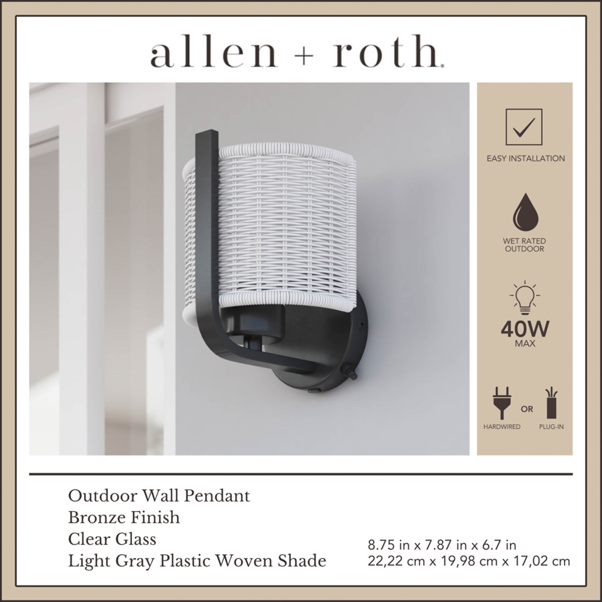 allen + roth 43043 Outdoor-Wall-Lighting - View #3