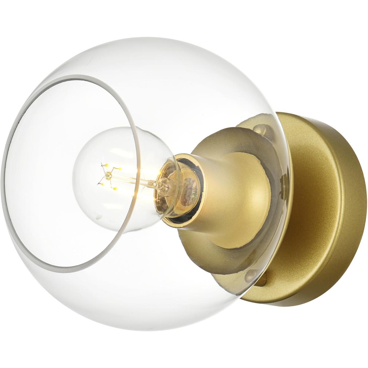 Elegant Lighting - Living District LD7320W7BRA Rogelio 1 Light 7 inch Brass Bath Sconce Wall Light