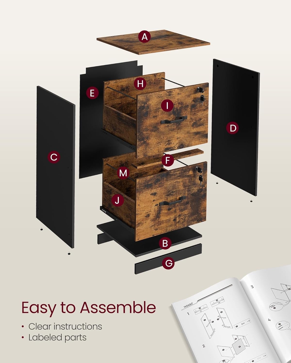 SONGMICS HOME OFC061B01 Filing-Cabinets - View #5