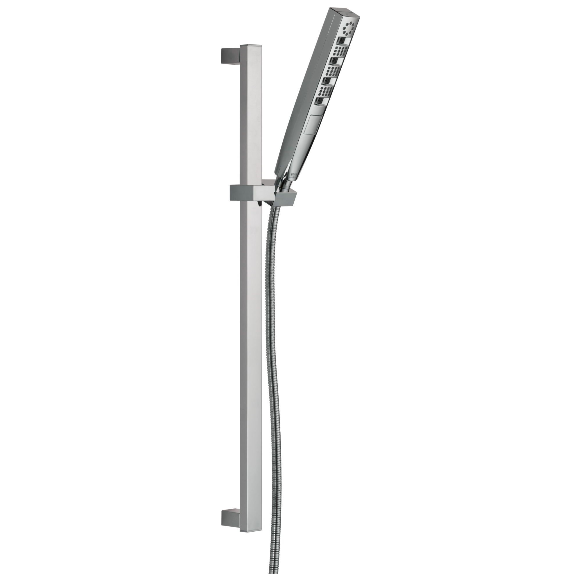 Delta 51140-PR Tetra 4.0 -Spray Lumicoat Chrome 10.16-in Rectangle Handheld High Pressure Shower Head 1.75 GPM