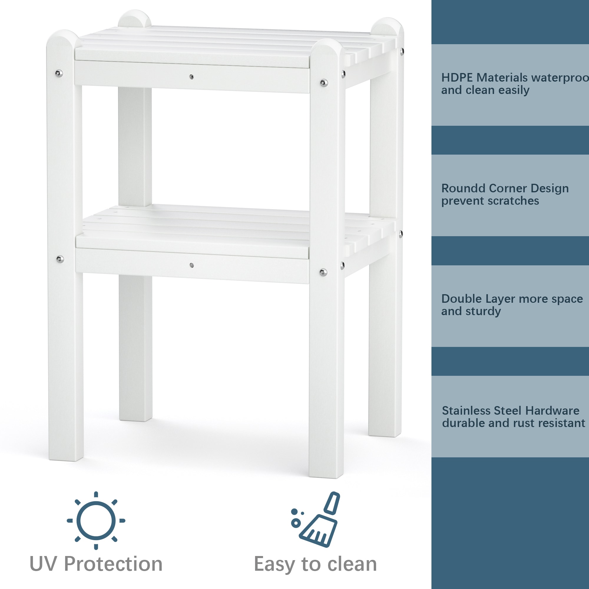 Poly furniture ST-HE03-WT Patio-Tables - View #3