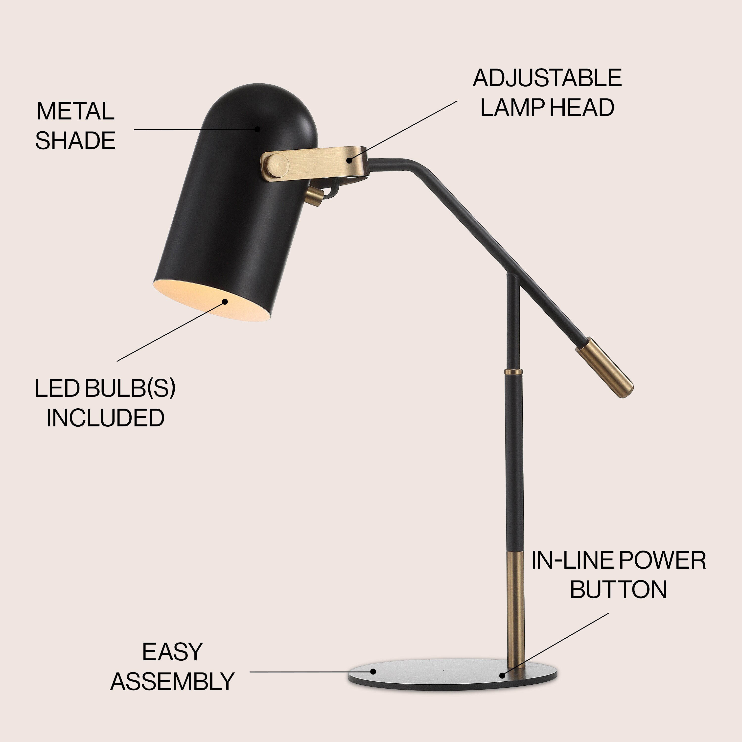 JONATHAN  Y JYL6116A Desk-Table-Lamps - View #2