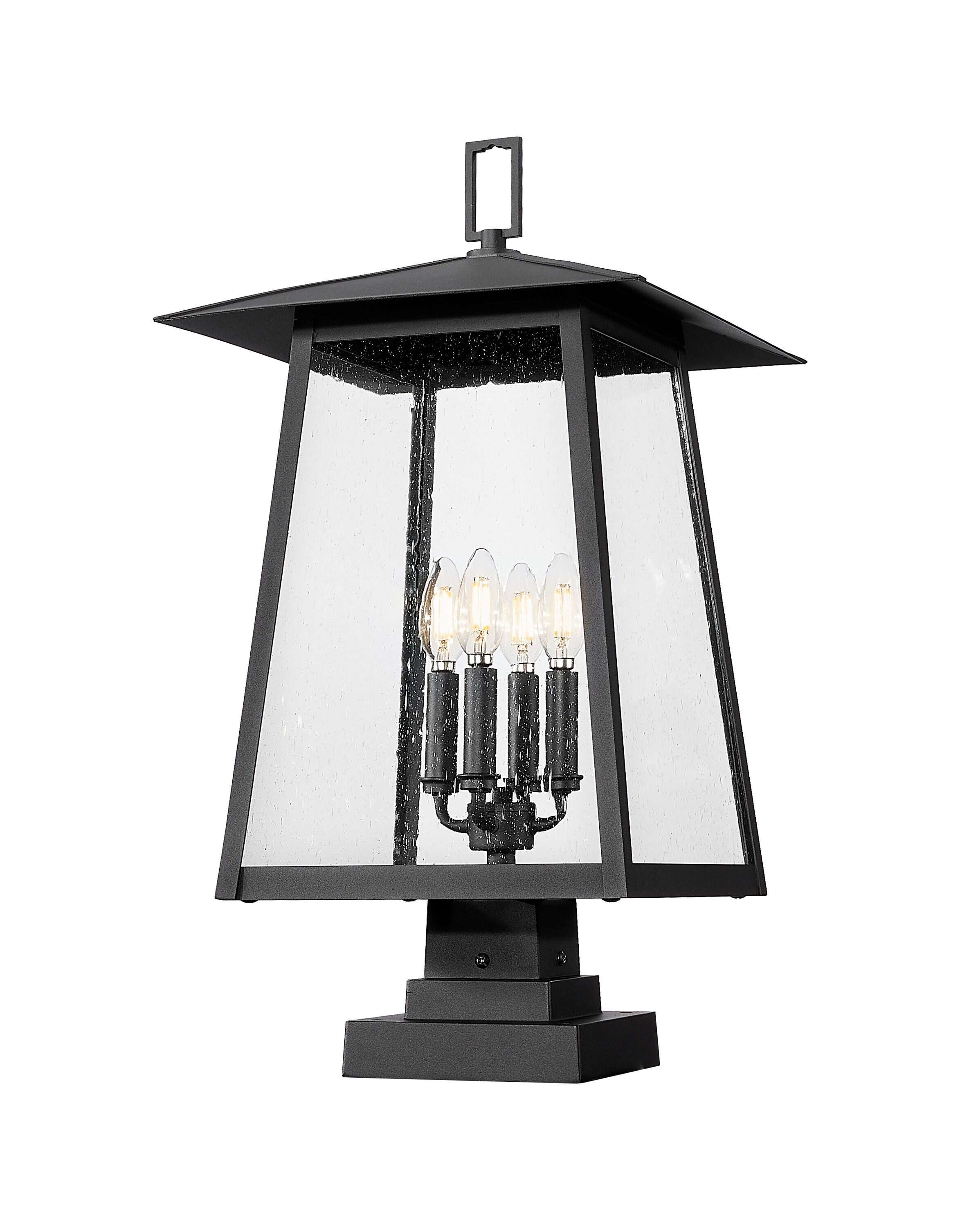 Z-Lite 5015PHBS-SQPM-BK Complete-Post-Lights - View #4