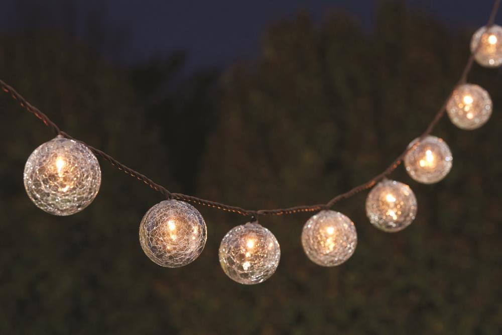 crackle glass string lights