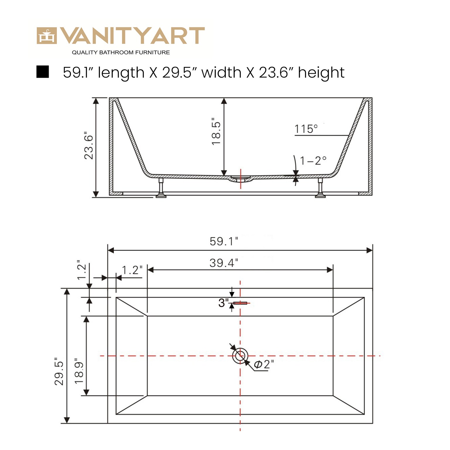 Vanity Art VA6813B-S bathtubs - View #11