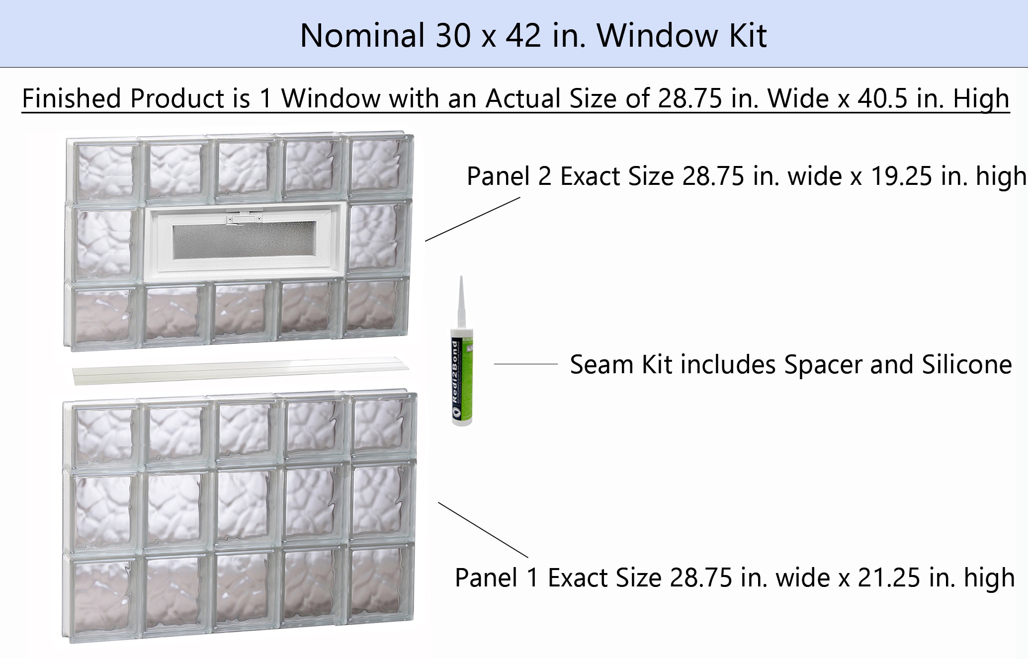 REDI2SET V3042DC Glass-Block-Windows - View #2