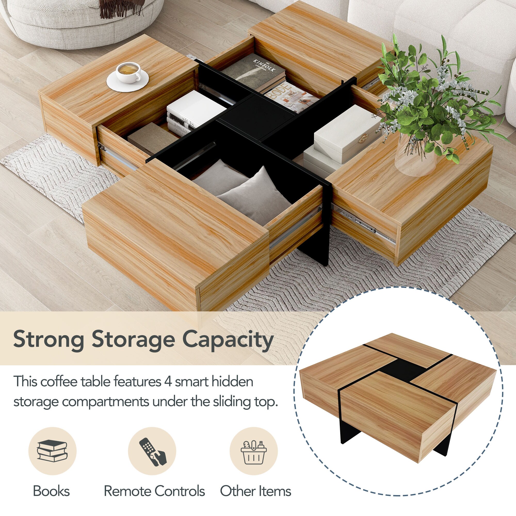 Mondawe OR-W2554D-TR Coffee-Tables - View #4