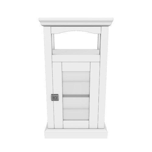 Simpli Home Avington 27-in x 67-in x 1-in White 2-Shelf Over