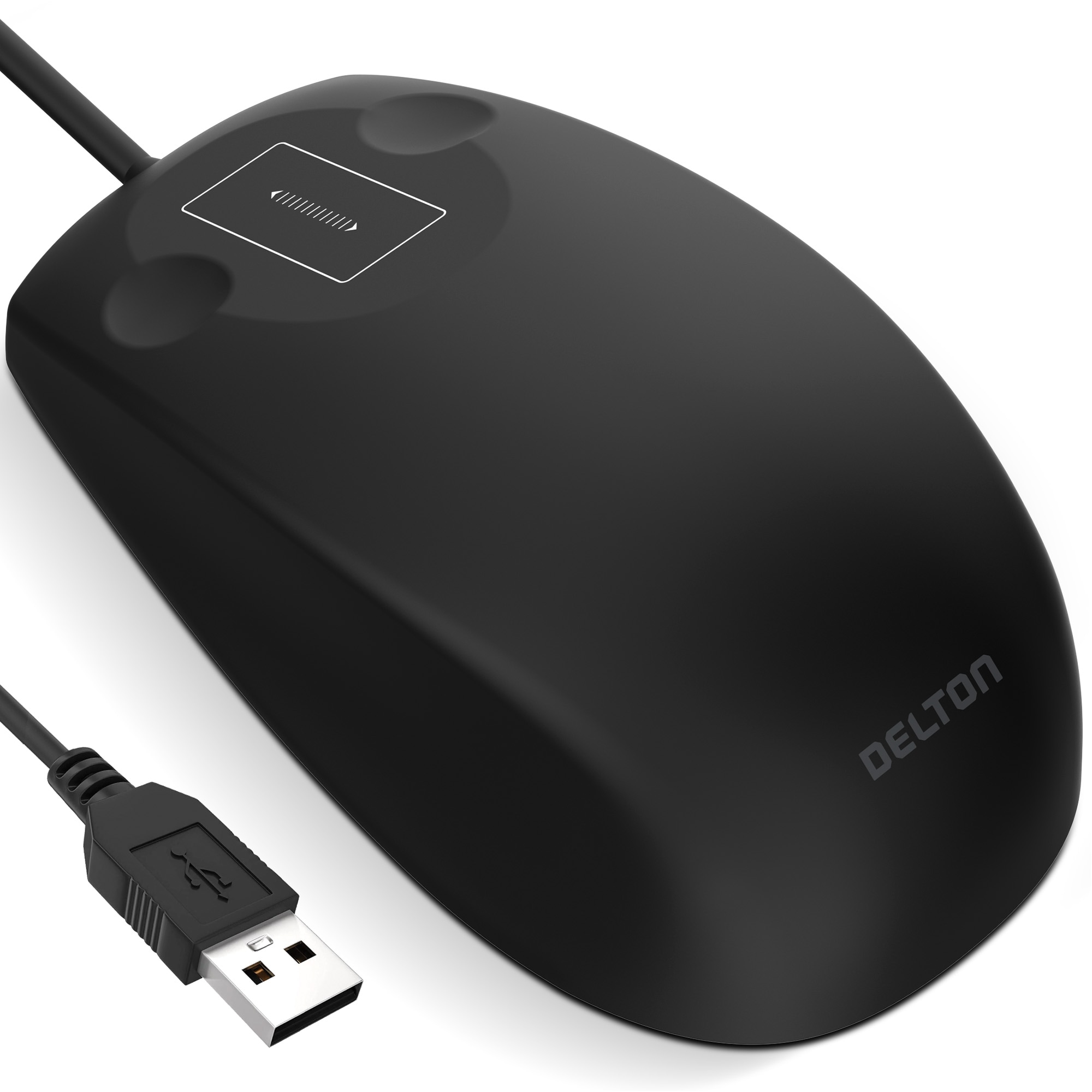 Delton  M41 Medical Grade Airtight Waterproof Silicone USB Computer Mouse Black