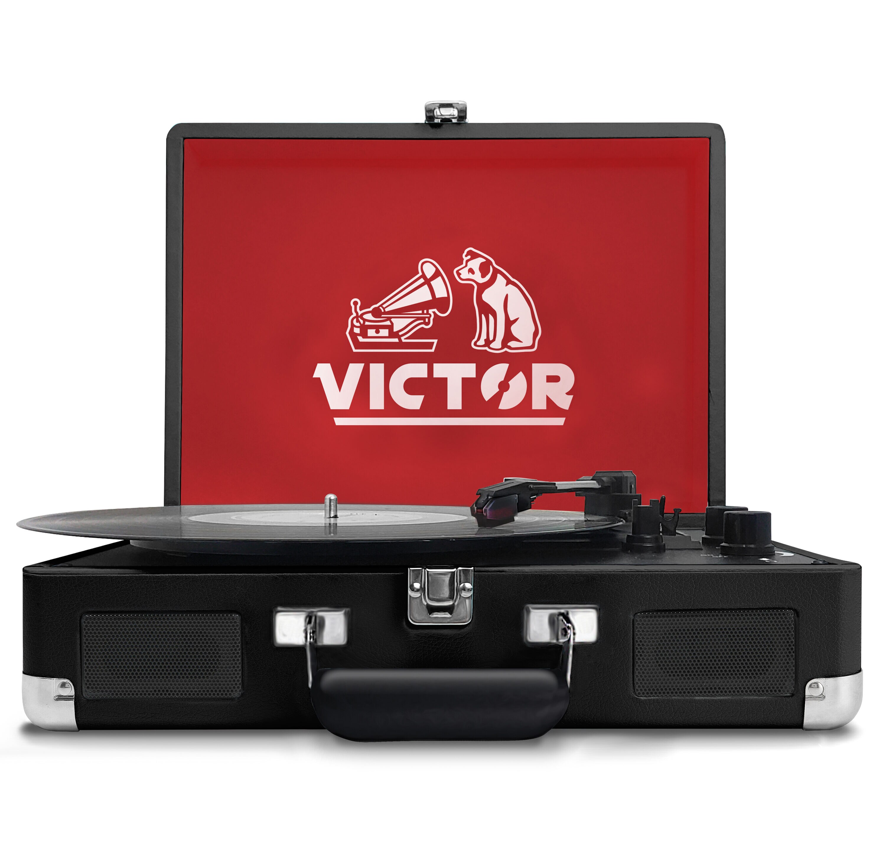 Victor Bluetooth Suitcase Turntable - Black -  VSRP-800-BK