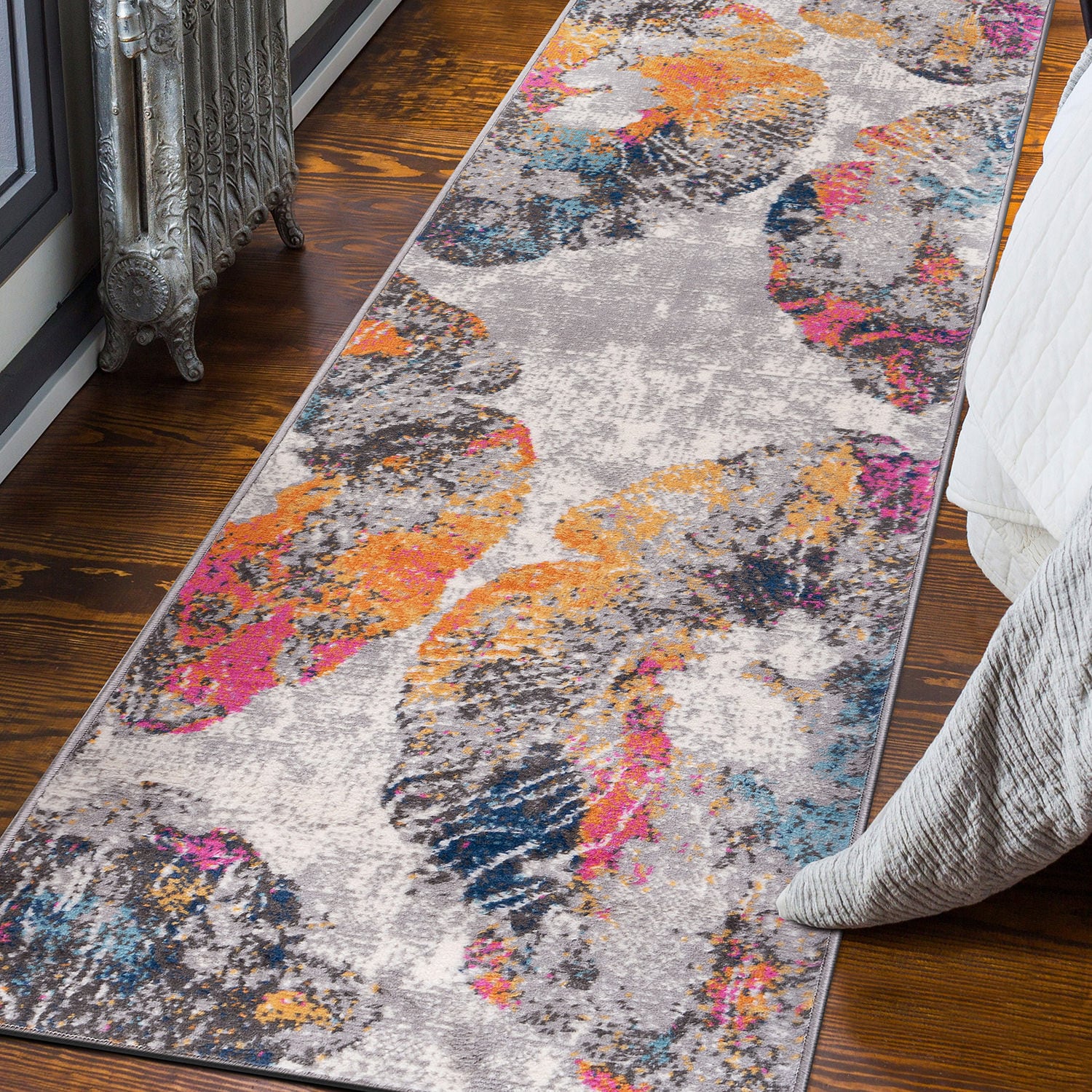 World Rug Gallery 2098MULTI2X7 2 x 7 (ft) Loomed Polypropylene Multiple colors/finishes Rectangular Indoor Distressed/Overdyed Runner rug