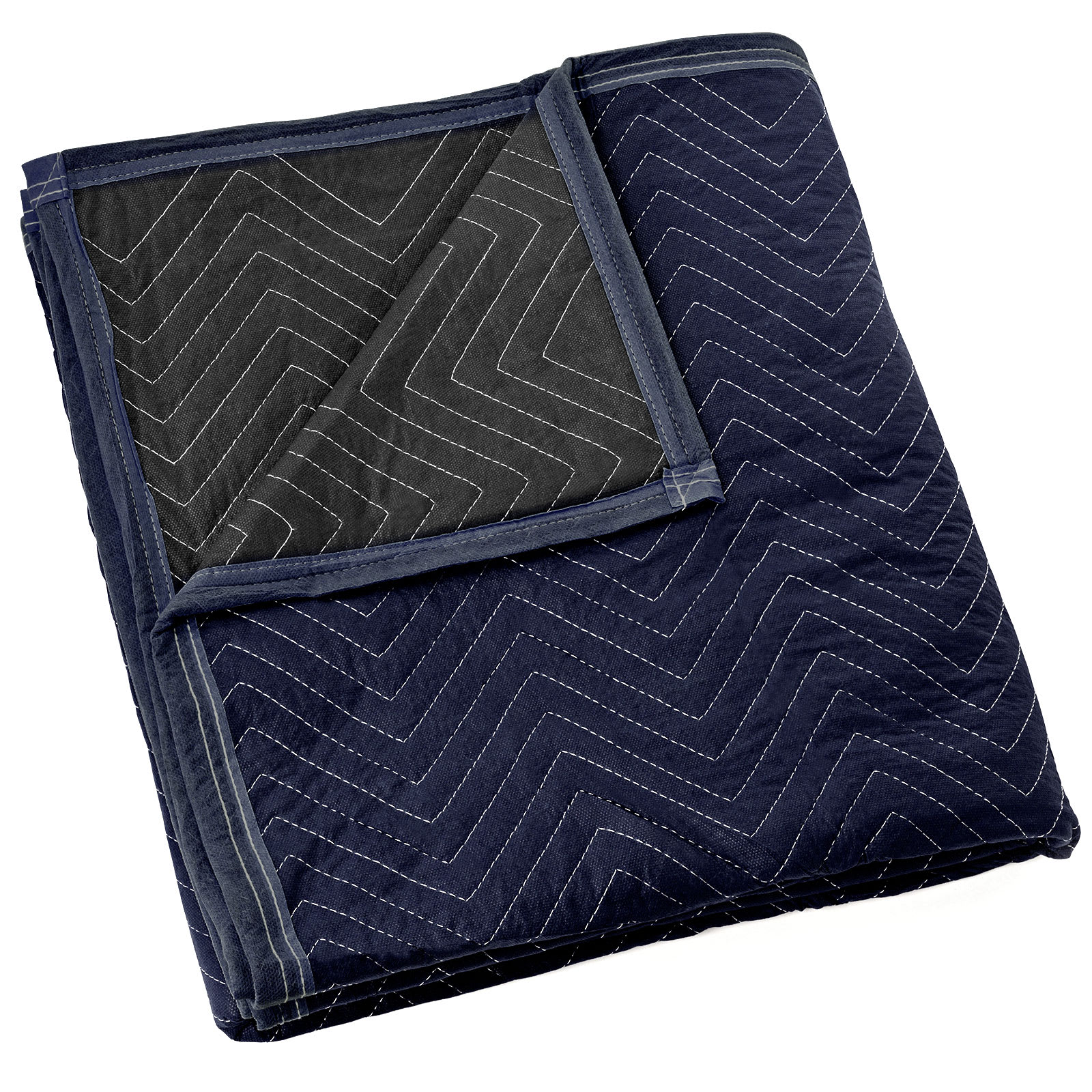 Sure-Max 1 Blanket 80 x 72-in Moving and Packing Blanket Blue and Black #BLANKET-P35-1.