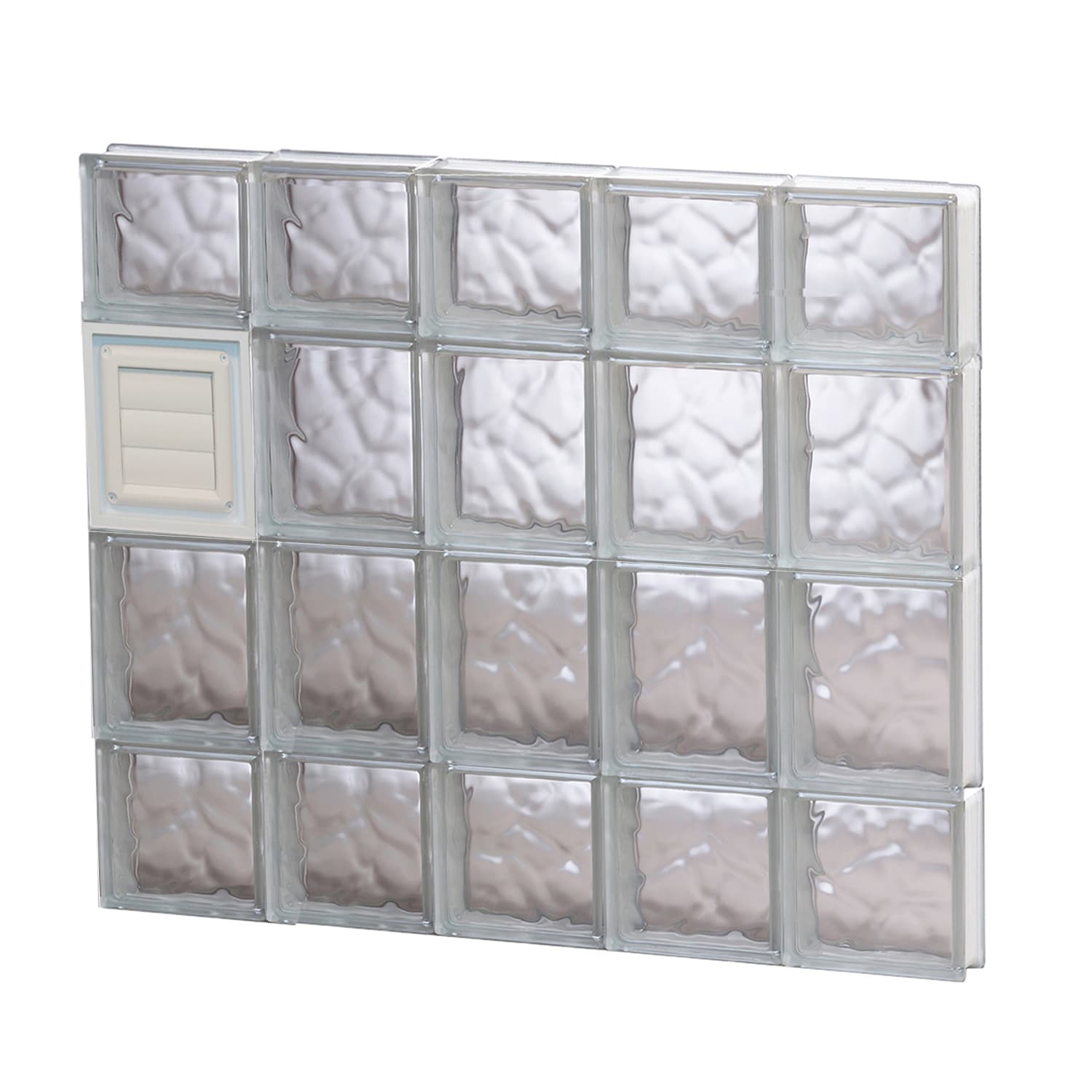 REDI2SET D3028DC Wavy Glass 28-3/4-in x 27-in Frameless Replacement Dryer vent Glass Block Window