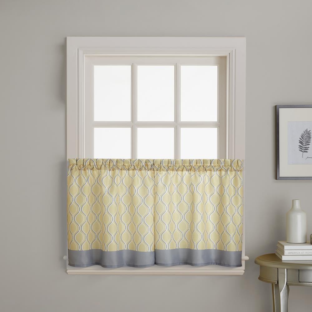CHF 1Z445103GO Morocco 36-Inches Gold Polyester Rod pocket Tier curtain