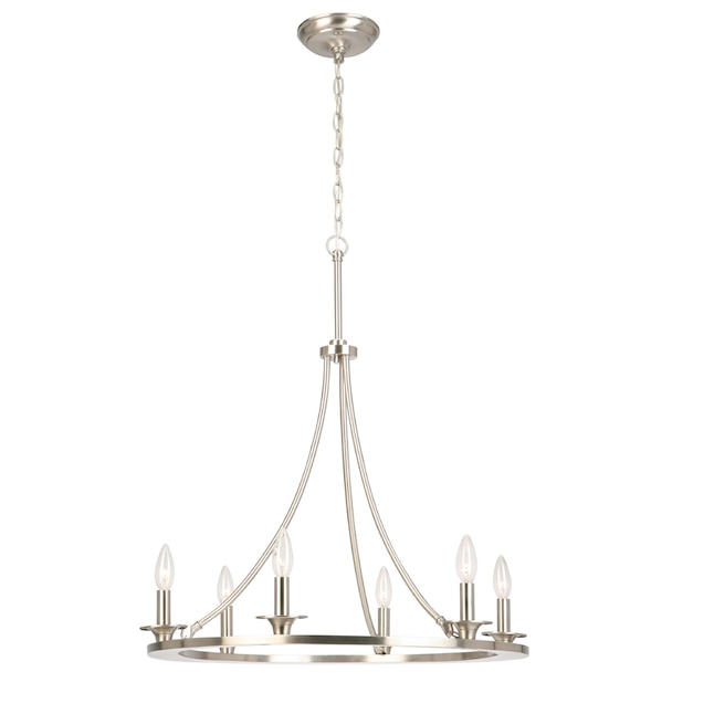 Allen Roth 6 Light Brushed Nickel, Allen And Roth Chandelier Instructions