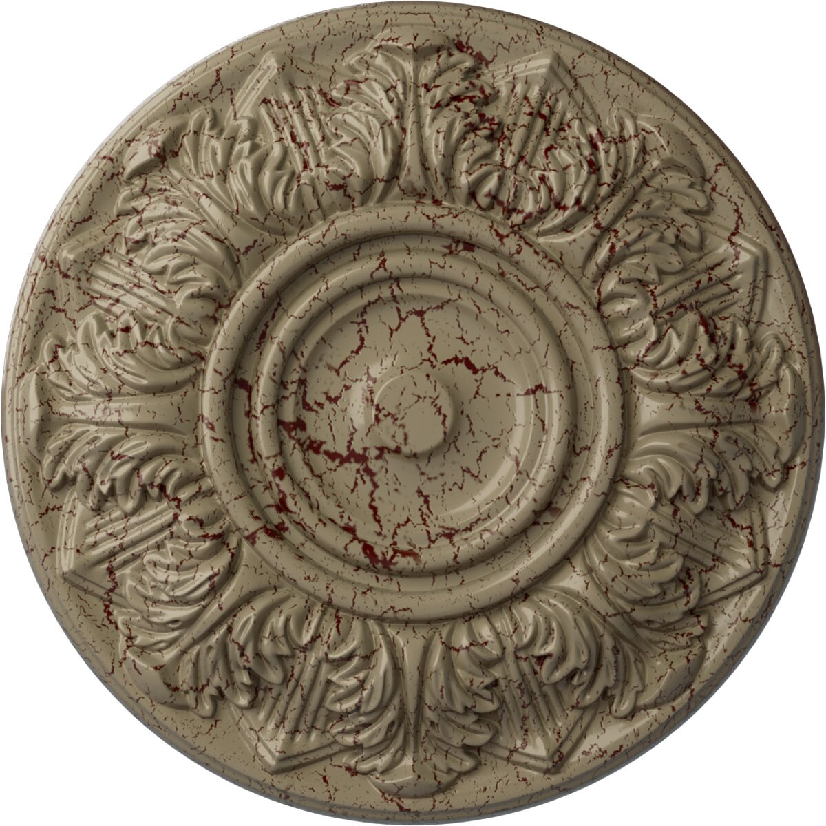 Ekena Millwork CM13WHGDC Whitman 13-in W x 13-in L Gobi Desert Crackle Polyurethane Ceiling Medallion