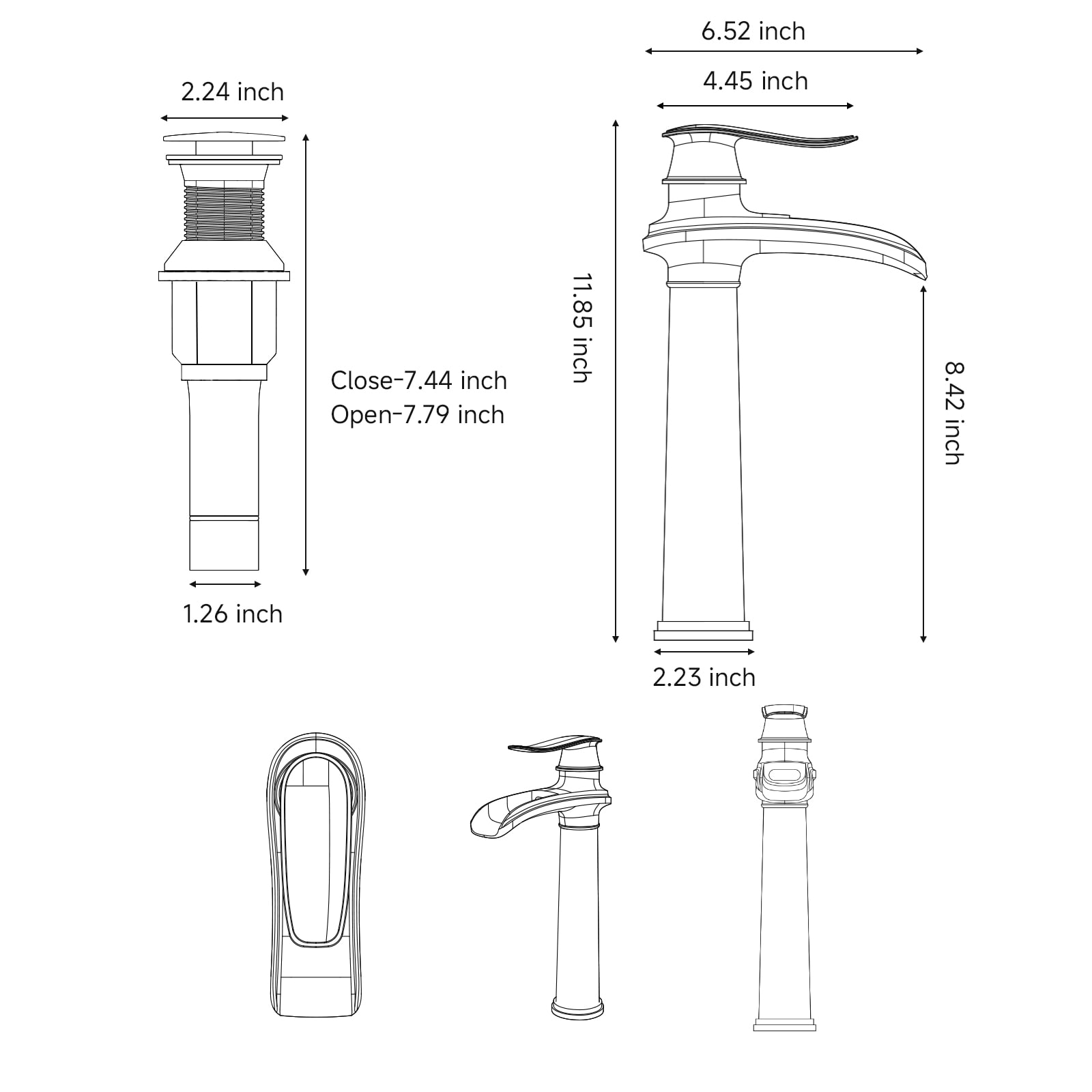 BWE A-96046H-BG Lavatory-Faucets - View #7