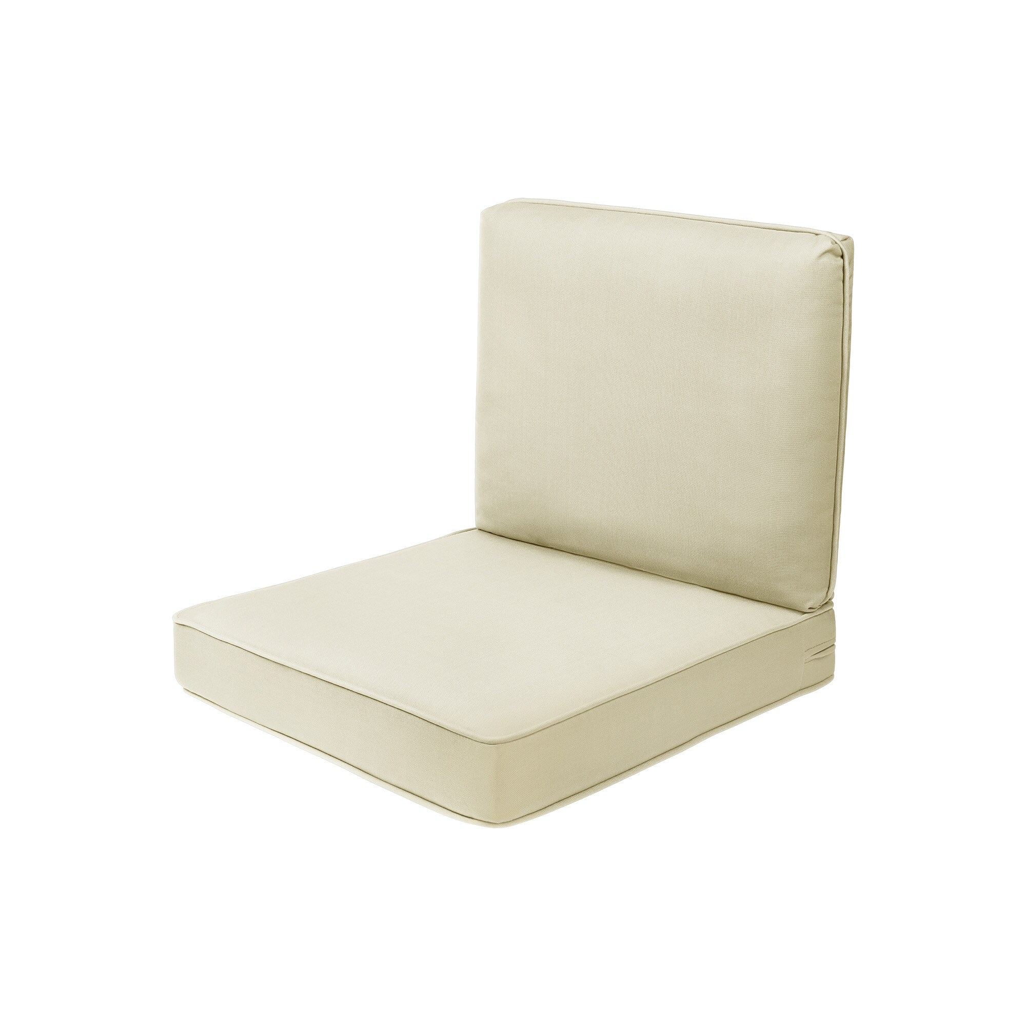 Haven Way 26-in x 23-in 2-Piece Vanilla Deep Seat Patio Chair Cushion ...