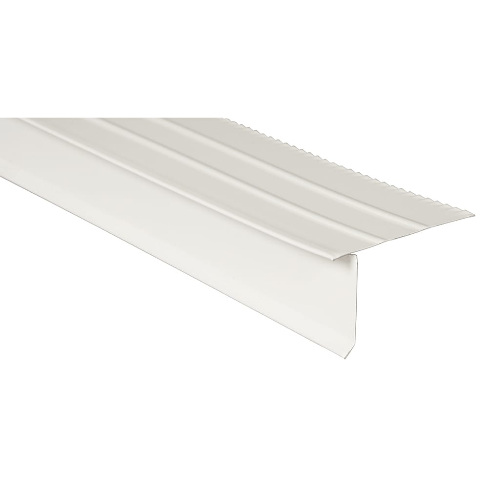 Amerimax 5600300120FW Drip Edge 1.5-in x 10-ft Galvanized Mill finish Galvanized steel Drip Edge