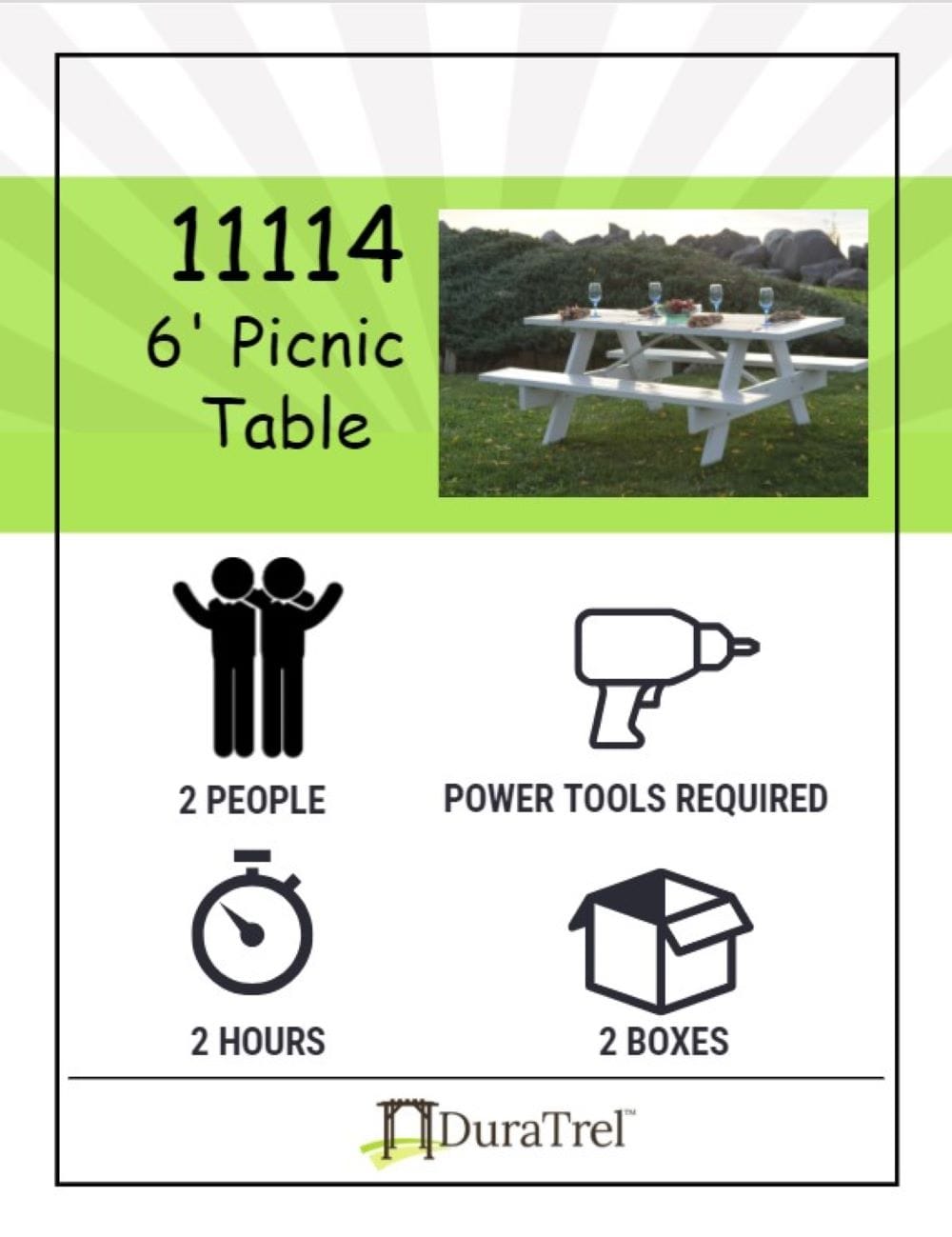 DuraTrel 11114 Picnic-Tables - View #3
