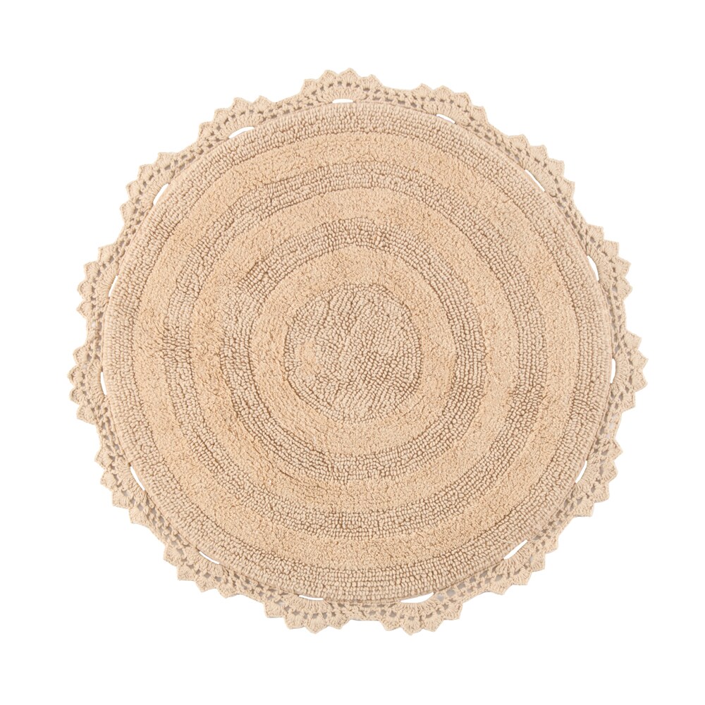 MH LONDON MH-BR-1013 Bath Mats 36-Inches x 36.00-Inches Beige Cotton Bath mat