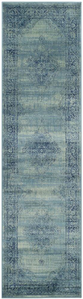 Safavieh VTG112-2220-212 Vintage Mezra 2 x 12 (ft) Loomed Synthetic Turquoise/Multi Rectangular Indoor Distressed/Overdyed Vintage Runner rug