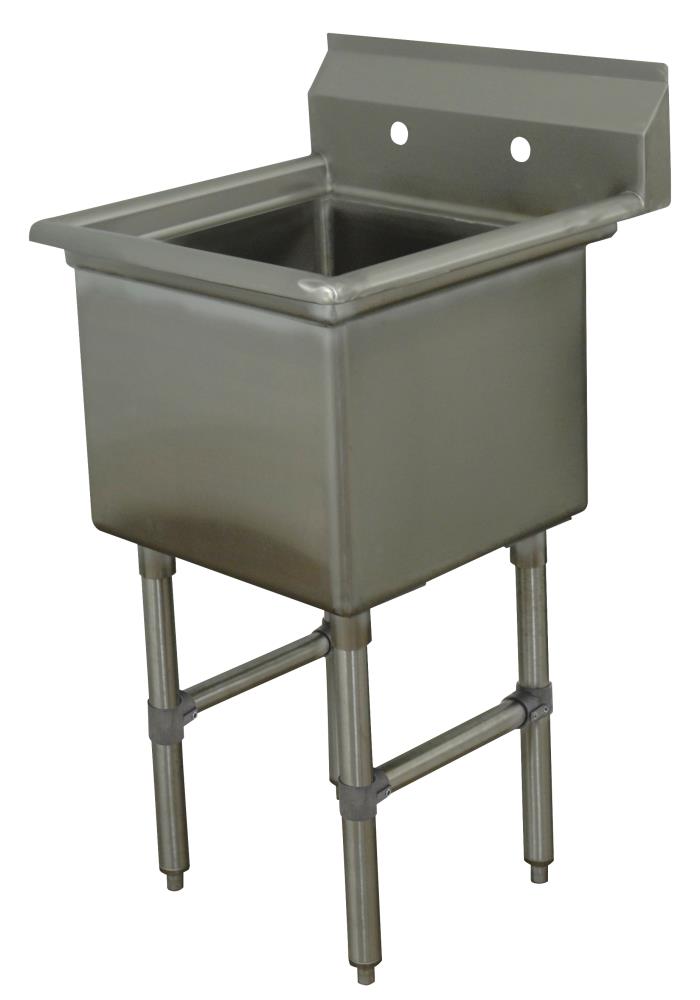 Advance Tabco FC-1-1824 30-in x 23-in 1-Basin Steel Freestanding Laundry Sink with Drain