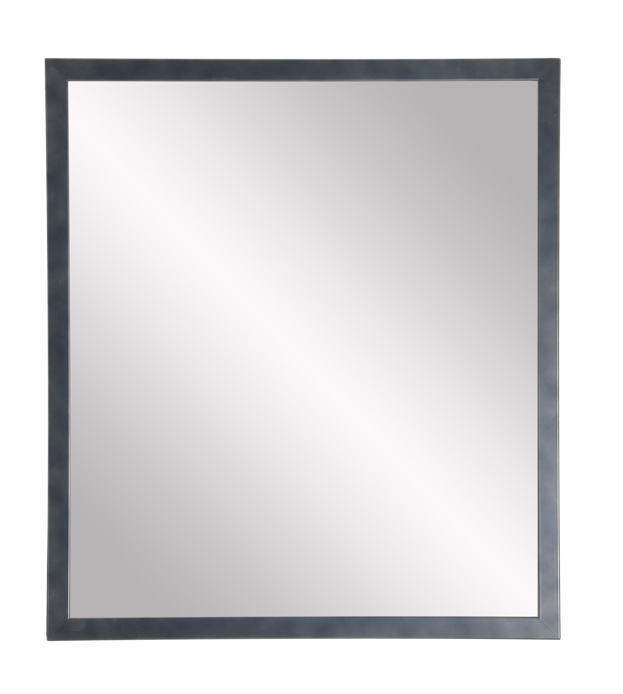 BrandtWorks BM084M2 28.5-in W x 32.5-in H Cloudy Gunmetal Black Framed Full Length Wall Mirror