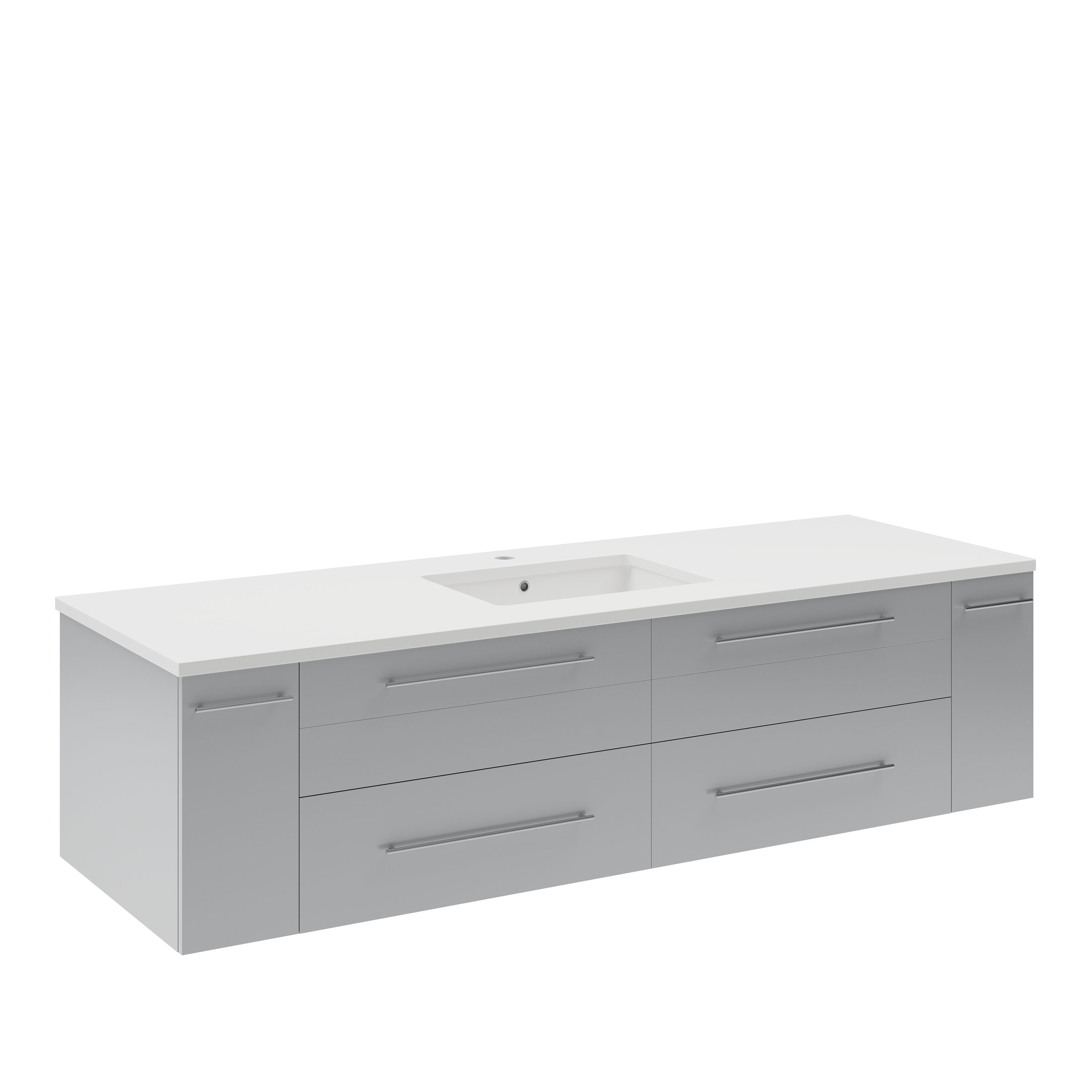 Fresca FCB6160GR-UNS-CWH-U Bath-Vanity-Combo - View #2