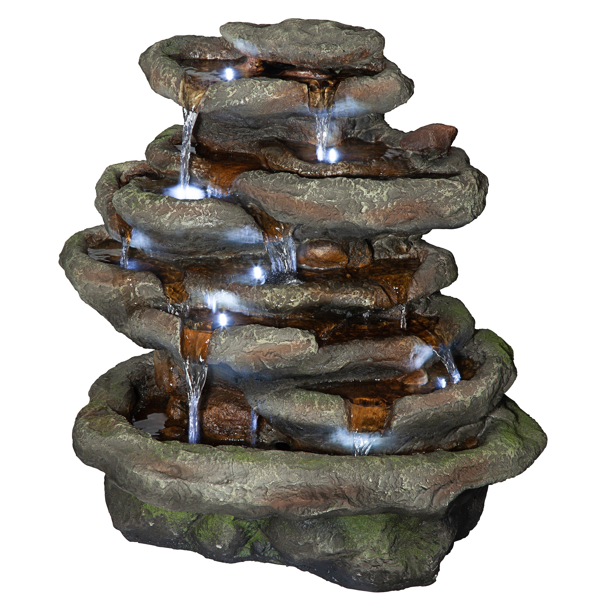 Design Toscano 21.5-in H Resin Rock Outdoor Fountain Pump Included At 