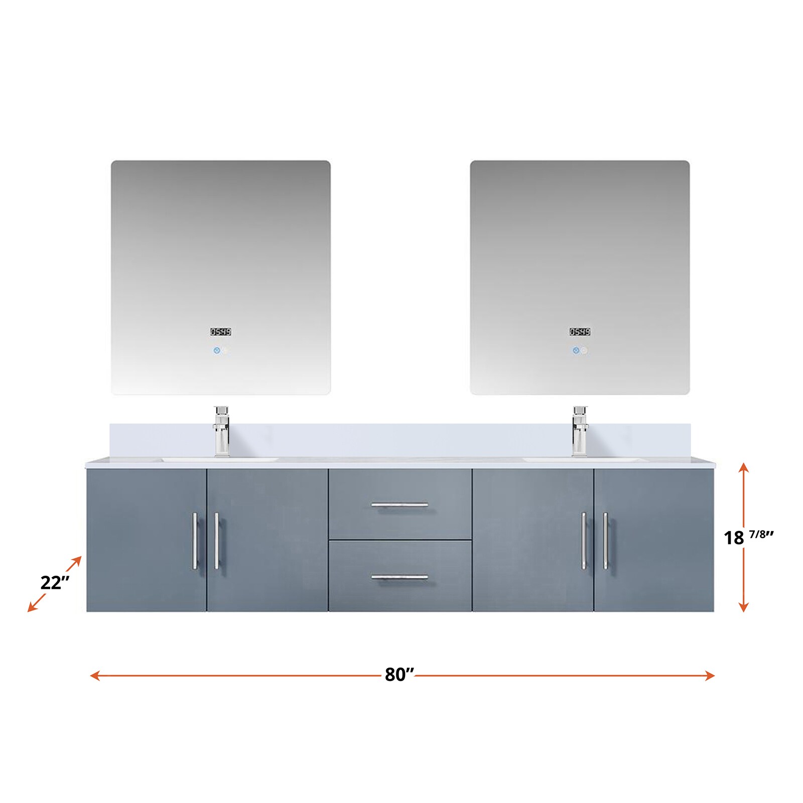 Lexora LVG80DB311 Bath-Vanity-Combo - View #4