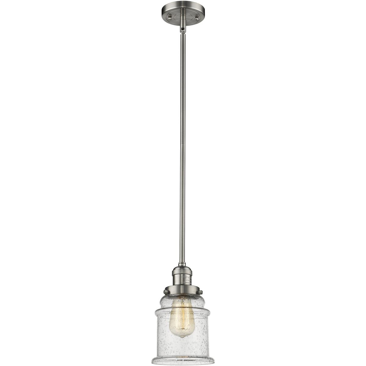 Innovations Lighting 1355608 201S-SN-G184-LED Franklin Restoration Canton Mini Pendant