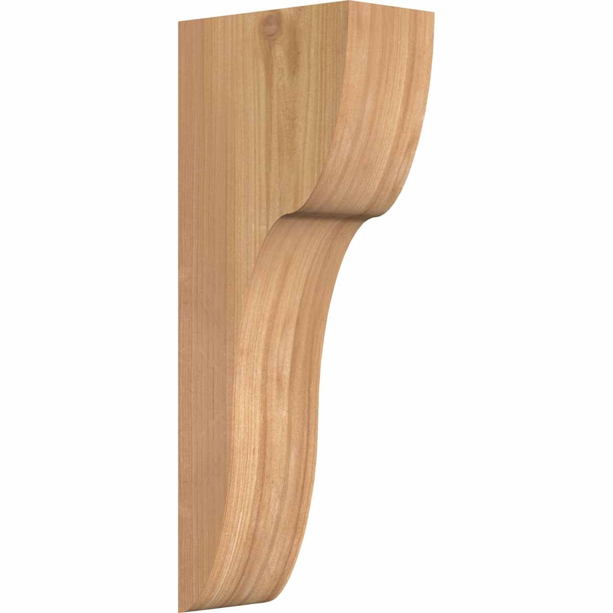 Ekena Millwork COR06X10X26CAR00SWR 5.5-in x 10-in x 26-in Carmel Unfinished Western red cedar Wood Paintable/Stainable Corbel