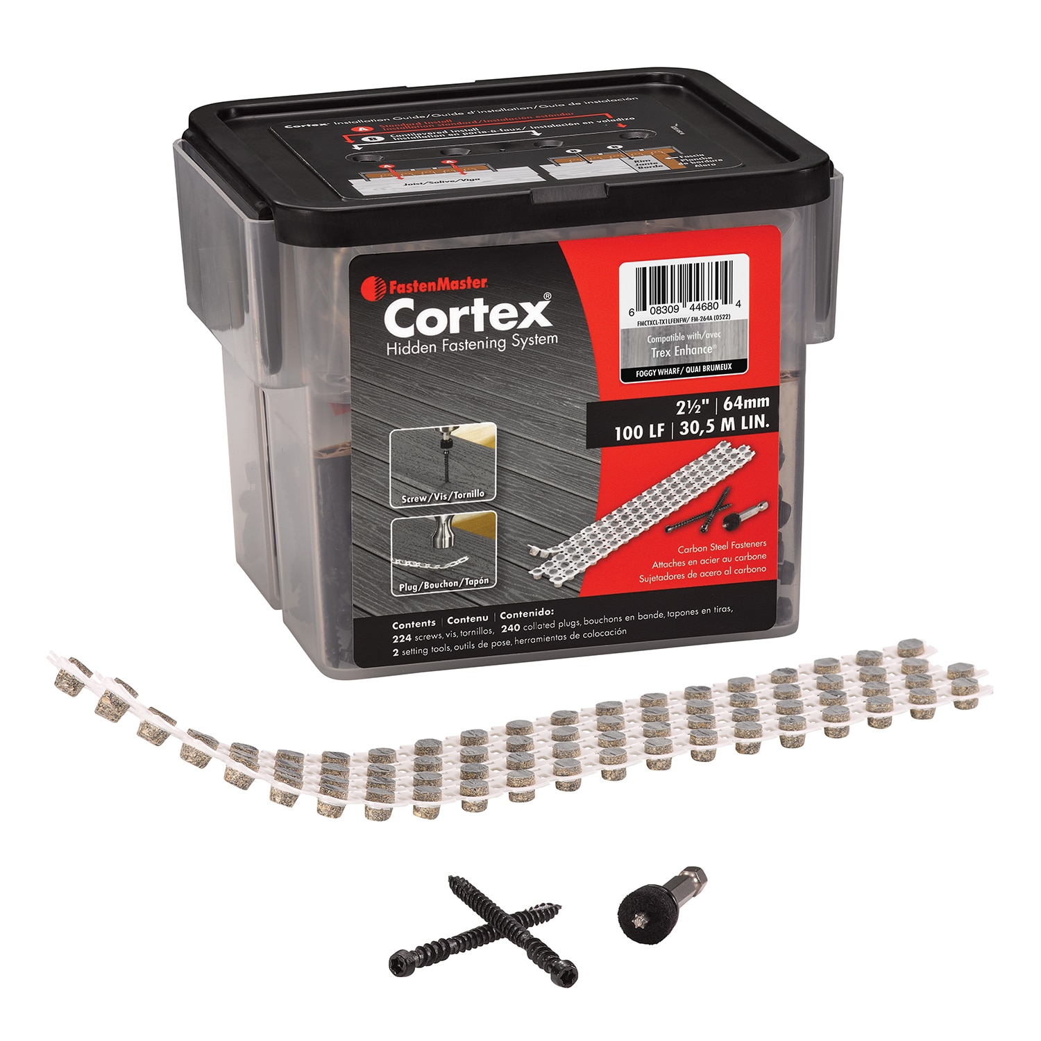 Cortex for Trex Enhance Decking 2.5-in Gray 100-lin ft (224-Pack) | FM - FastenMaster CTXCL-TX1LFENFW
